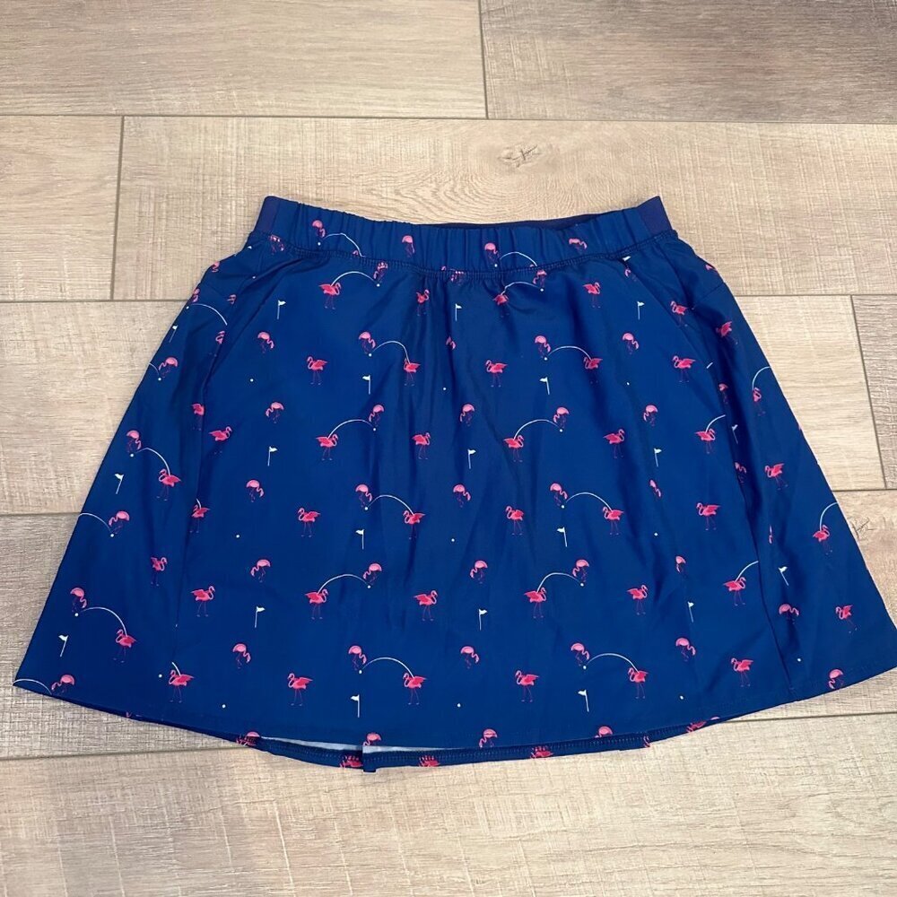 KYODAN GOLF WOMENS SMALL PINK FLAMINGO BLUE GOLF SKIRT SKORT